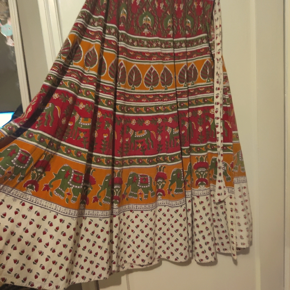 Boho, Indian print wrap skirt
